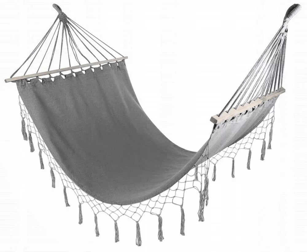 DIDELĖ DVI VIETĖS SODO HAMAKAS BOHO BRAZILIETIŠKAS XL