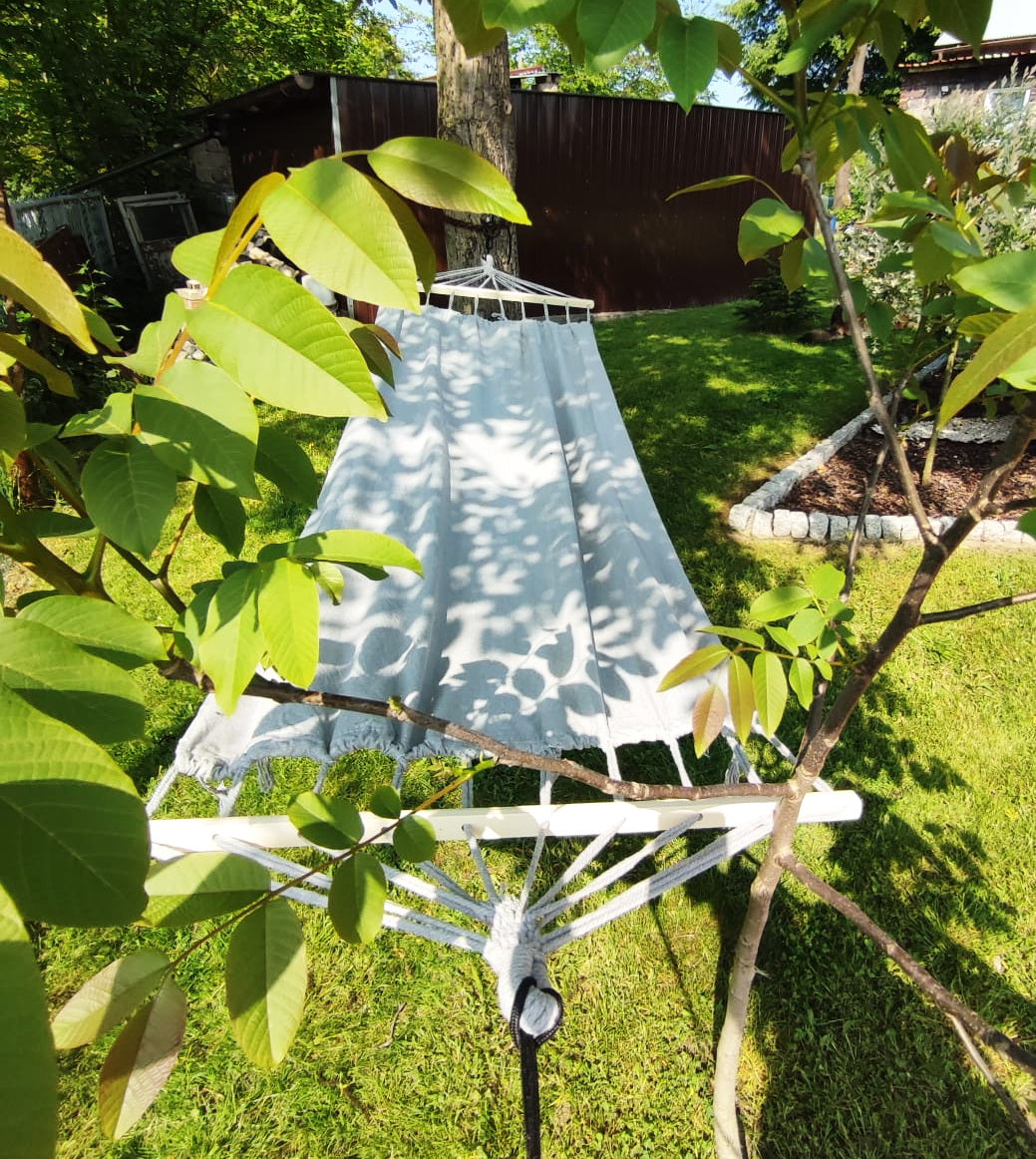 DIDELĖ DVI VIETĖS SODO HAMAKAS BOHO BRAZILIETIŠKAS XL