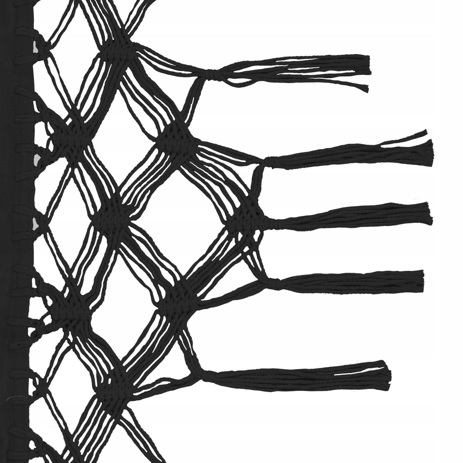 Didelis Sodo Hamakas BOHO Kutai Kelioninis Hamakas Balkonui JUODAS