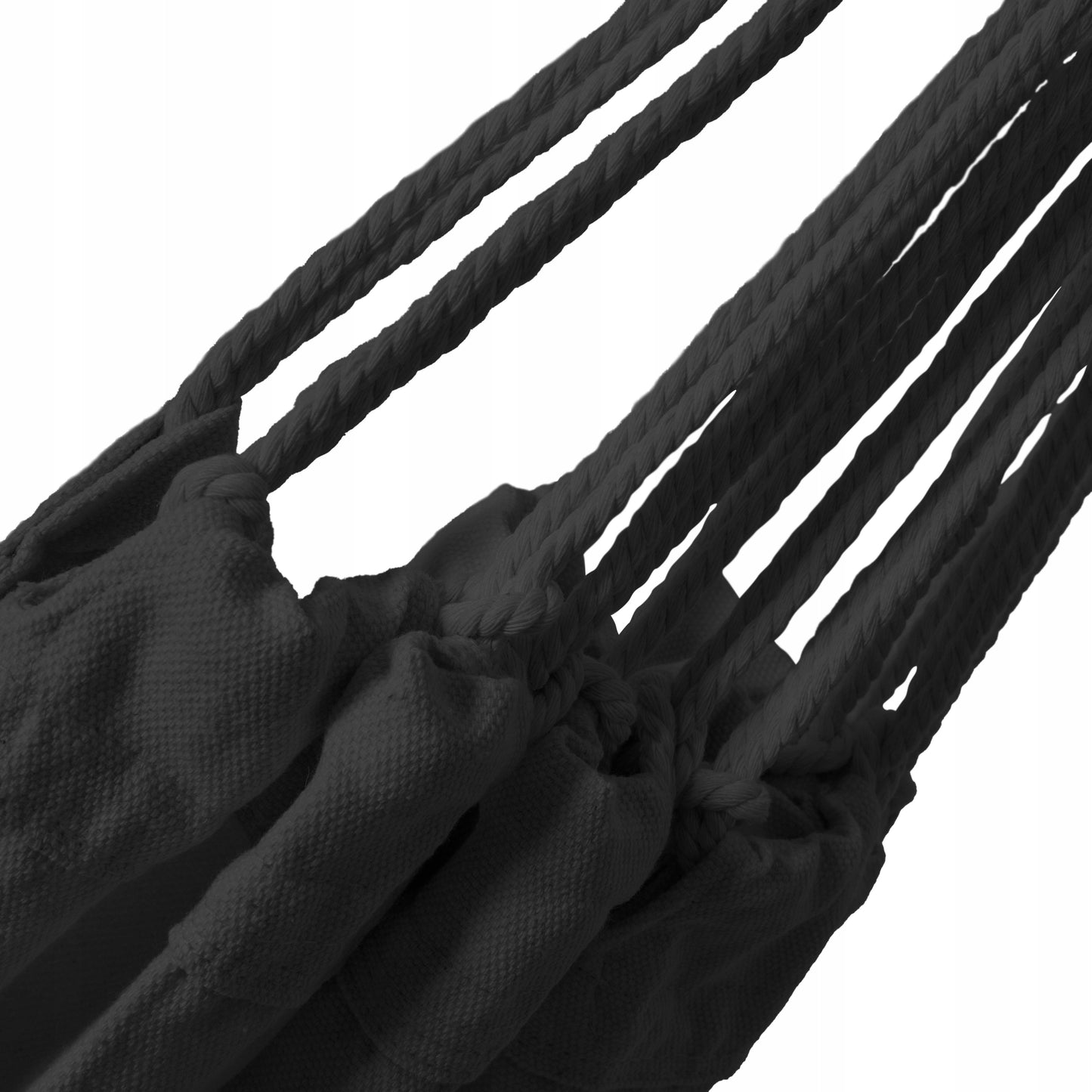 Didelis Sodo Hamakas BOHO Kutai Kelioninis Hamakas Balkonui JUODAS