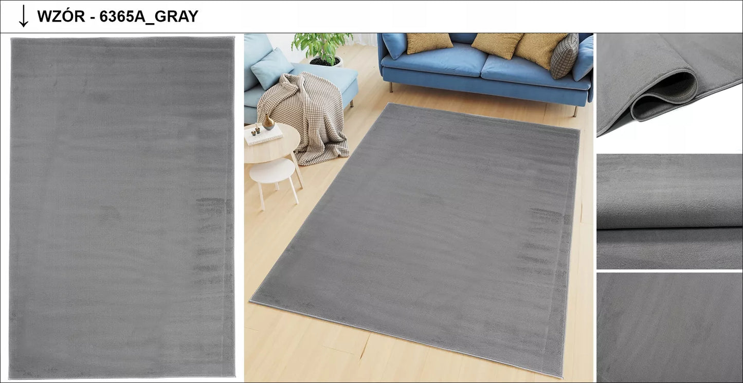 KILIMAS 160x220 CANVAS BCF MINKAS PLIUŠINIS