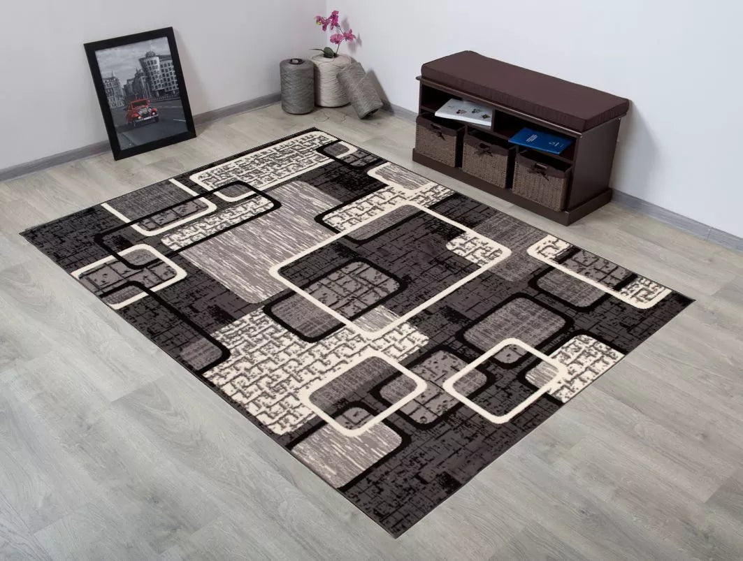 DYWAN 160x220 SPALVOTI PLIUŠINIAI KILIMĖLIAI BCF k59gr