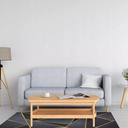DYVONAS 300X200 CM NESLYSTANTIS JUODAS AUKSO TAISYKLINGAS MODERNI MODNINGAS CHODNIK LOFT