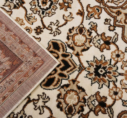 Svetainės kilimas 160x220 smėlio spalvos, klasikiniai BCF kilimai virtuvei, kambariui