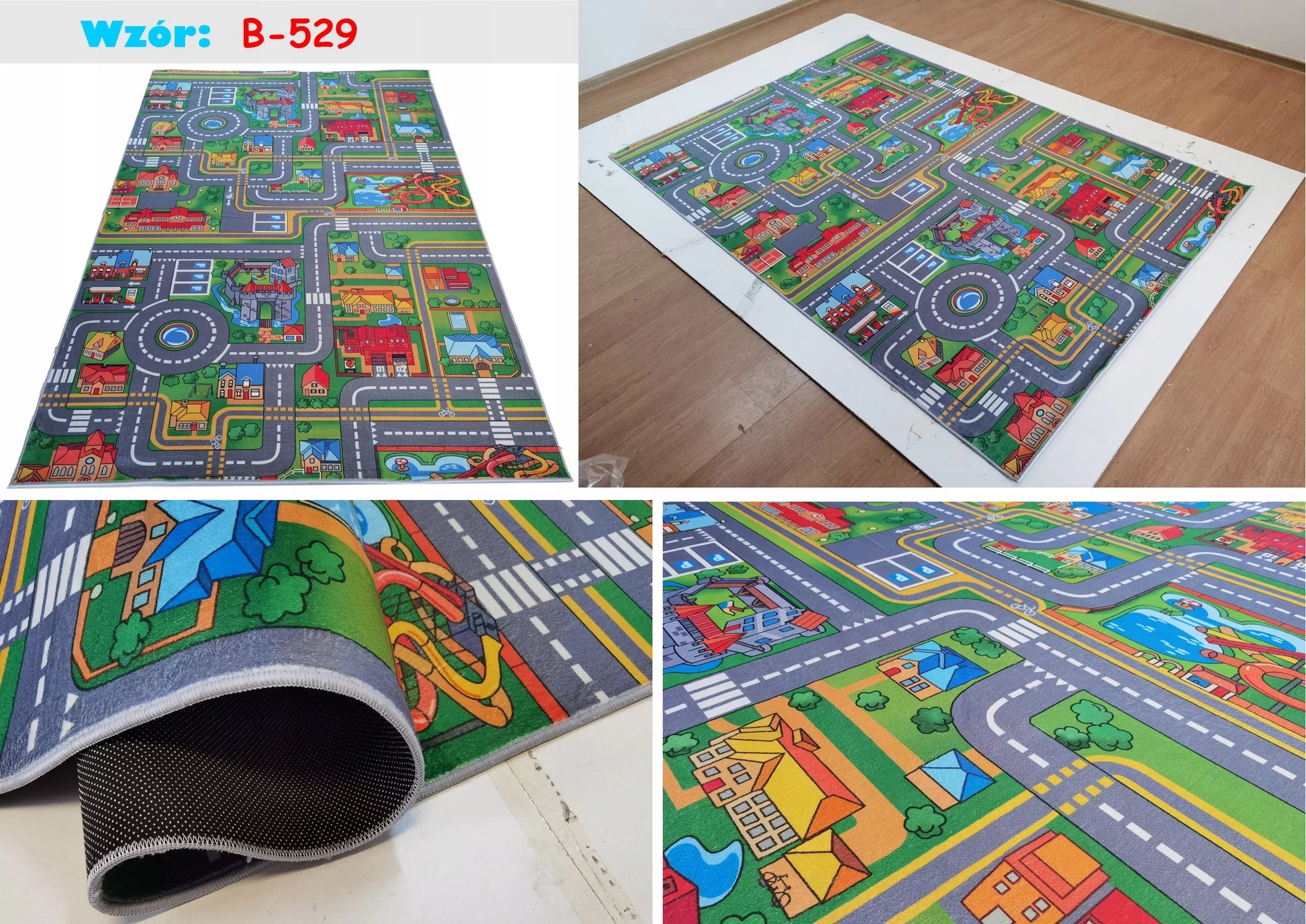 DYWAN Vaikams PRINTED 140x200 Futbolo Aikštelė Kaimas Ūkis Sala Cars Klasės Soft