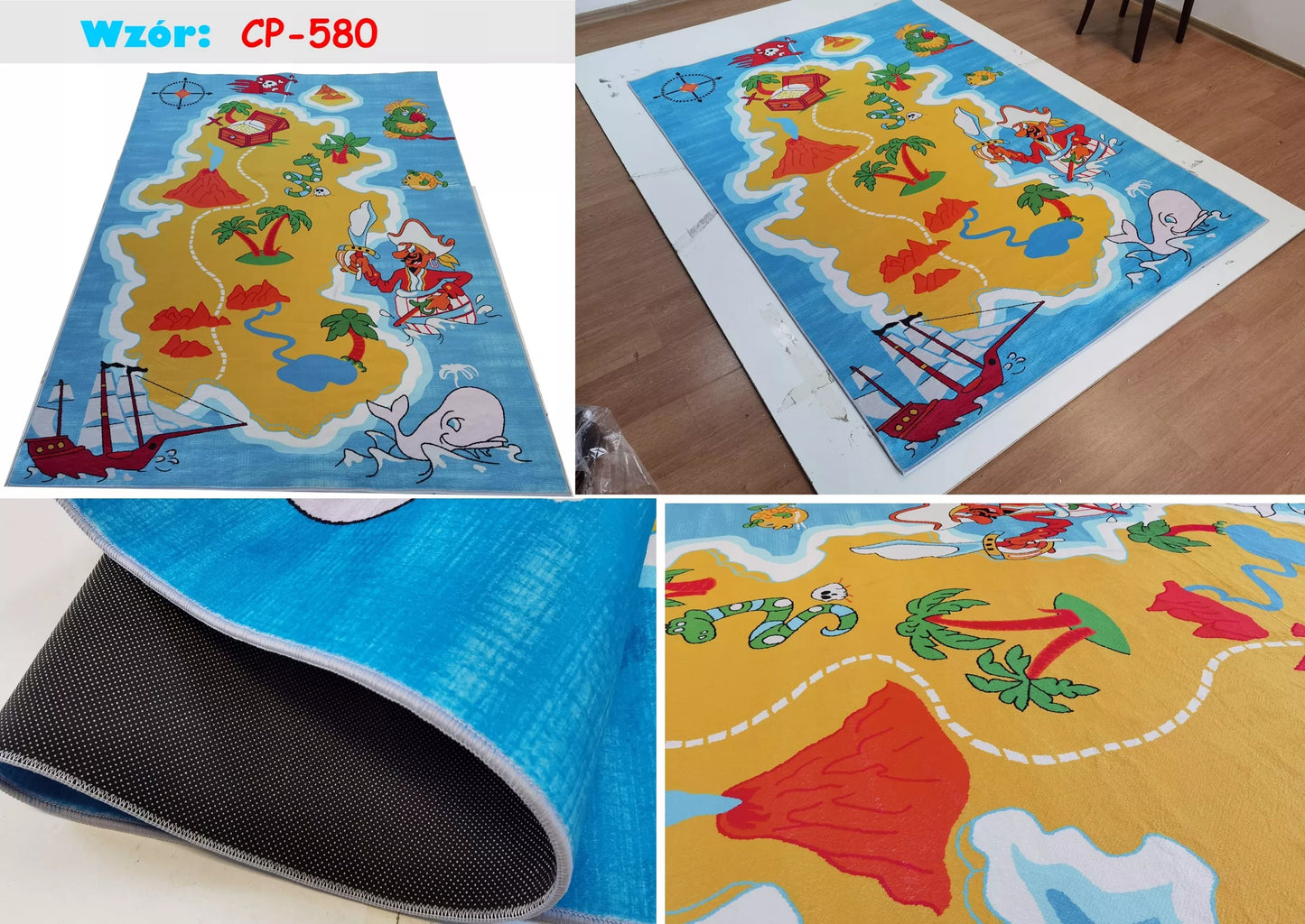 DYWAN Vaikams PRINTED 140x200 Futbolo Aikštelė Kaimas Ūkis Sala Cars Klasės Soft