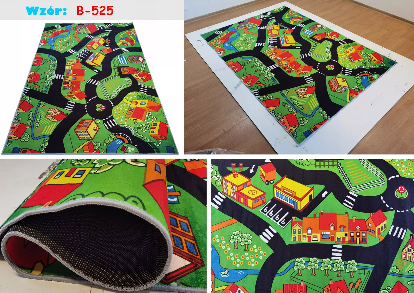DYWAN Vaikams PRINTED 140x200 Futbolo Aikštelė Kaimas Ūkis Sala Cars Klasės Soft
