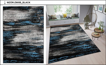SPALVOTAS KILIMĖLIS 80x150 MODERNI BCF ĮVAIRIŲ RAŠTŲ