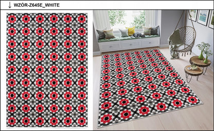 SPALVOTAS KILIMĖLIS 80x150 MODERNI BCF ĮVAIRIŲ RAŠTŲ