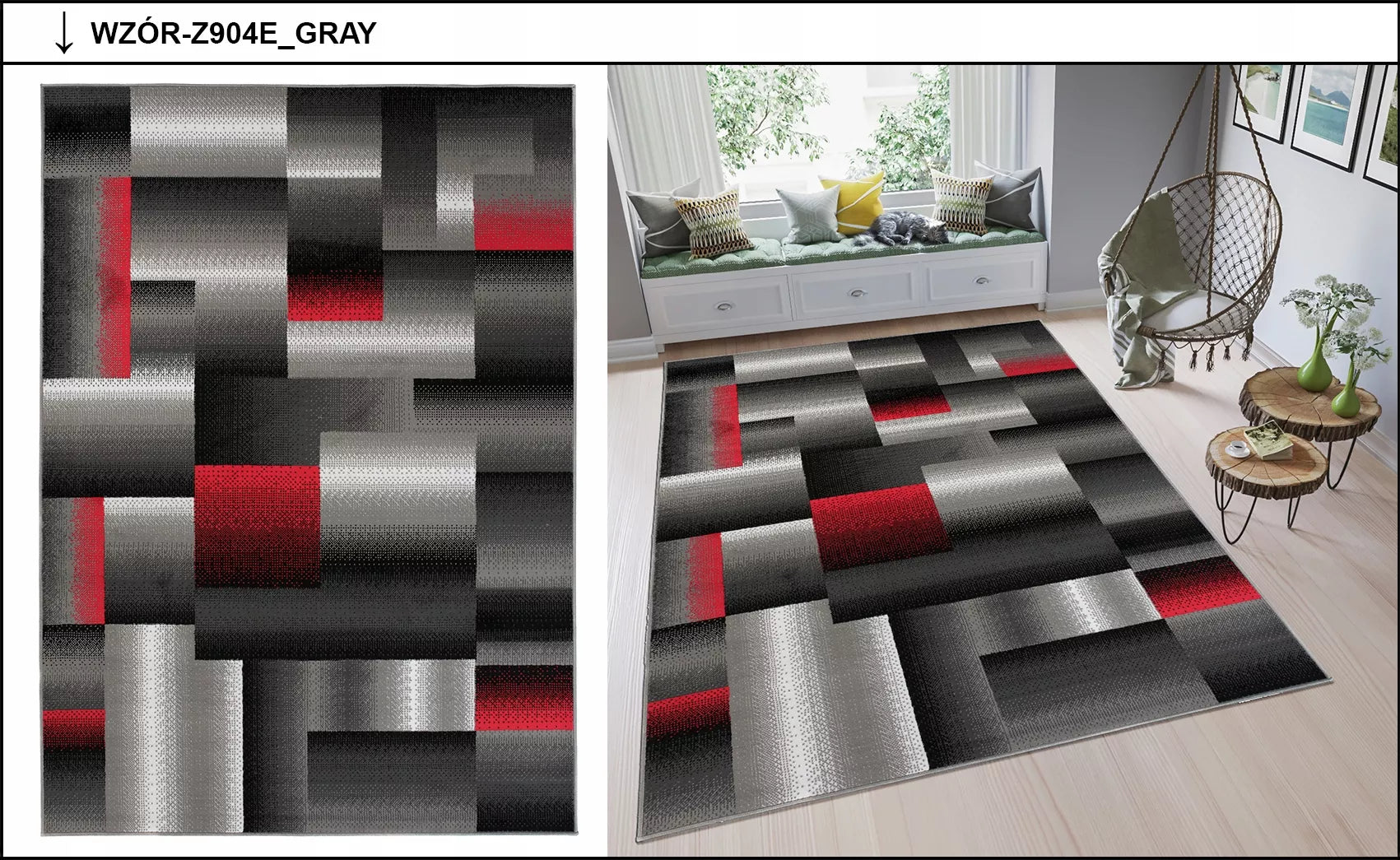 SPALVOTAS KILIMĖLIS 80x150 MODERNI BCF ĮVAIRIŲ RAŠTŲ