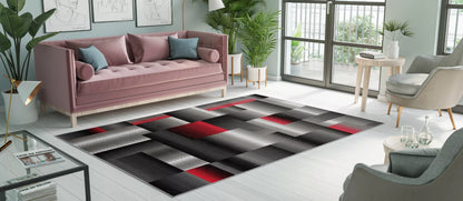 SPALVOTAS KILIMĖLIS 80x150 MODERNI BCF ĮVAIRIŲ RAŠTŲ