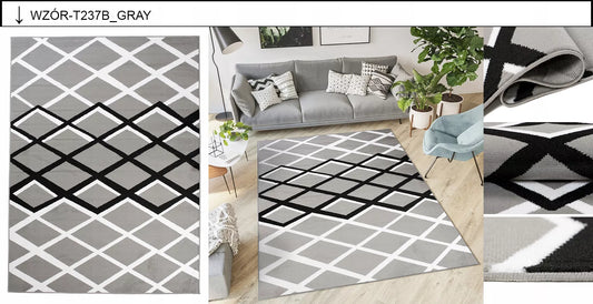 DYWAN LUXURY 120x170 MODERNUS STILINGAS ĮVAIRIŲ RAŠTŲ