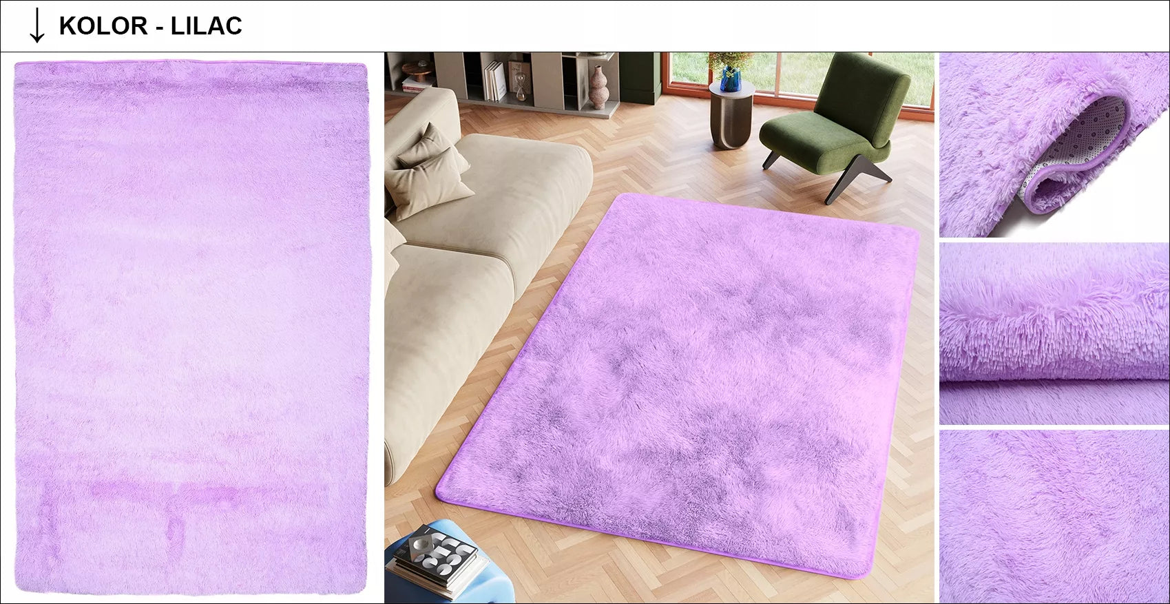 PLIUŠINIS kilimas 80x150 purus, pliušinis, minkštas, malonus, storas, aukštas, madingas