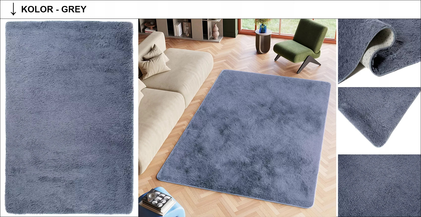 PLIUŠINIS kilimas 80x150 purus, pliušinis, minkštas, malonus, storas, aukštas, madingas