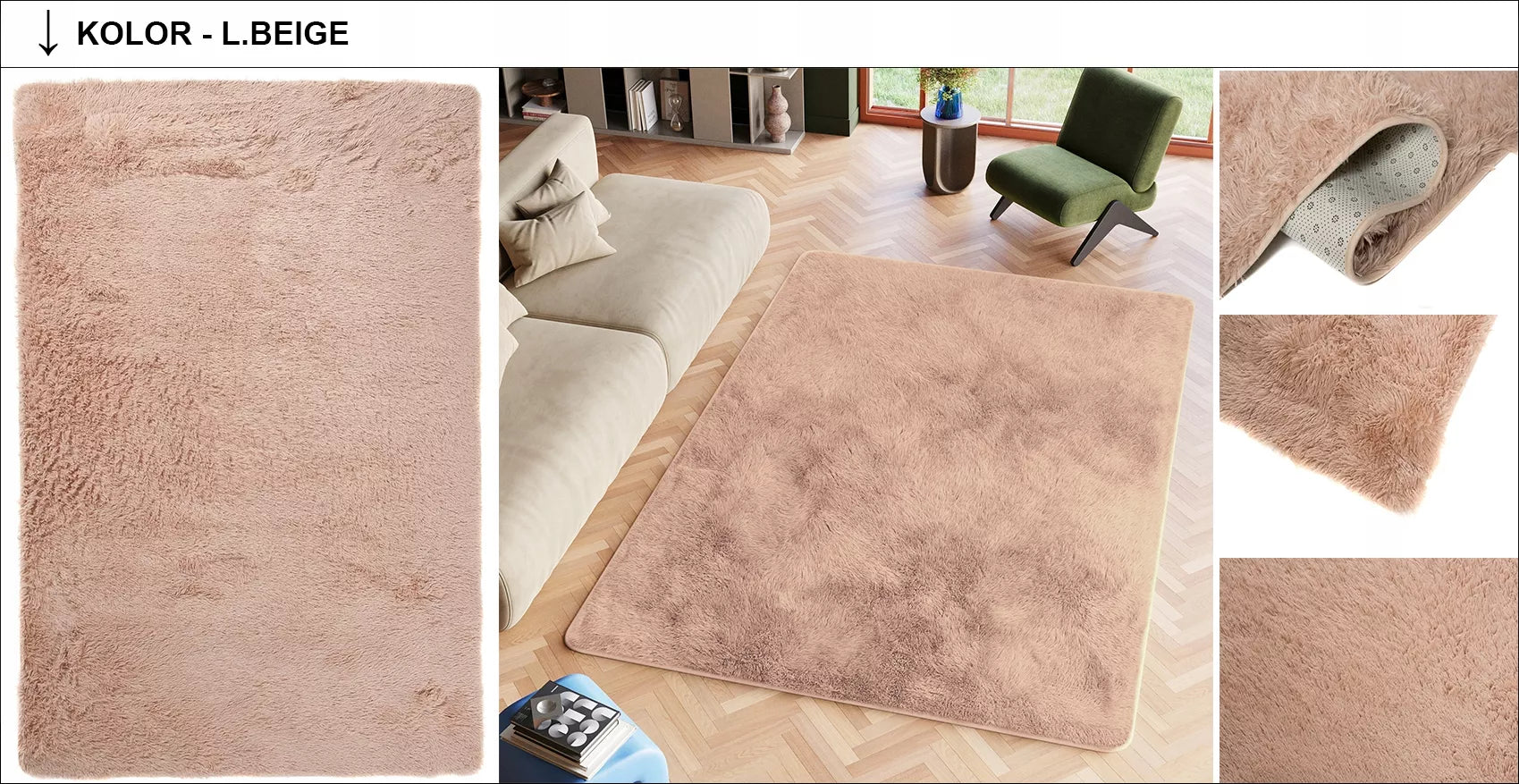 PLIUŠINIS kilimas 80x150 purus, pliušinis, minkštas, malonus, storas, aukštas, madingas