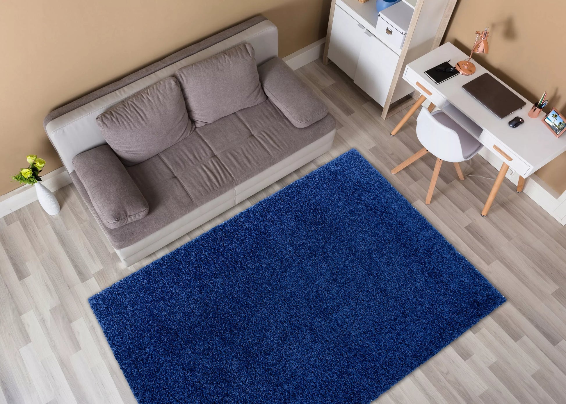 SOFFI shaggy kilimas 180x270 cm storas GRANATINĖ #AF058