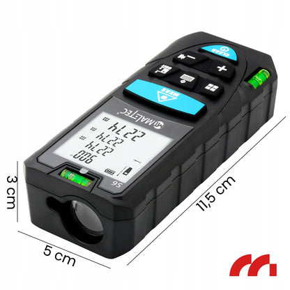 Lazerinis atstumo matuoklis 50m, skaitmeninis kampainis matuoklis ir gulsčiukas