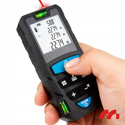 Lazerinis atstumo matuoklis 50m, skaitmeninis kampainis matuoklis ir gulsčiukas