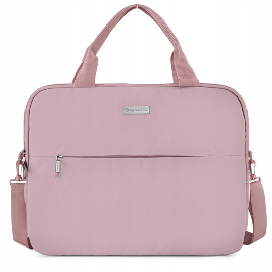 Moteriška 15,6" nešiojamojo kompiuterio rankinė, lengva, rožinė, dėklas nešiojamajam kompiuteriui ZAGATTO