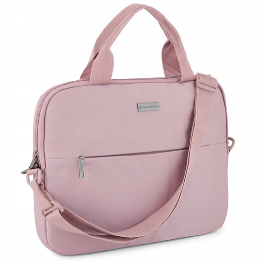 Moteriška 15,6" nešiojamojo kompiuterio rankinė, lengva, rožinė, dėklas nešiojamajam kompiuteriui ZAGATTO