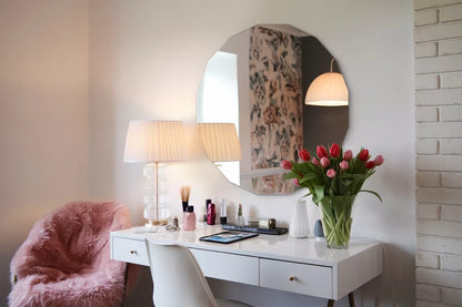 Dizainerio stiliaus daugialypis veidrodis kosmetiniam staleliui, makiažui ir grimizui, 100 cm
