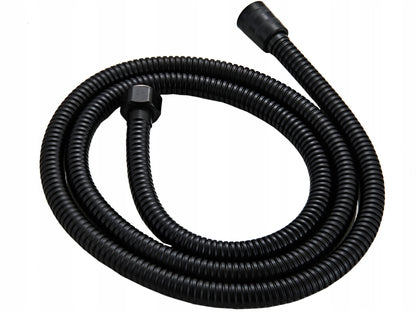 Lietaus dušas 1,5 m 170-200 skersmuo 20 cm žalvario juodas dušo komplektas