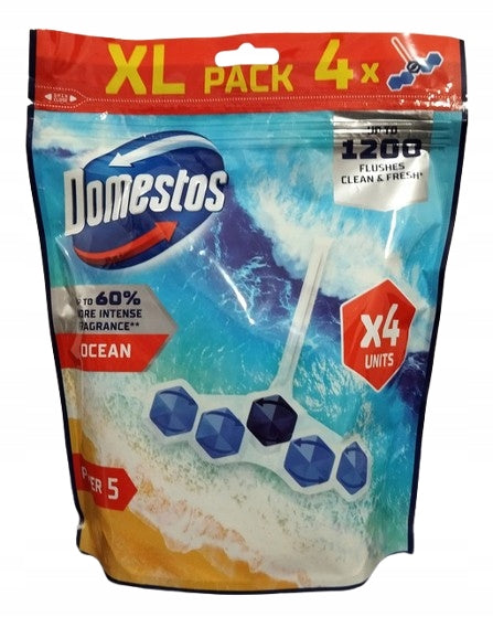 Domestos Power 5 tualetinio "WC" pakabukas "Full Power Ocean XL" 4x50g