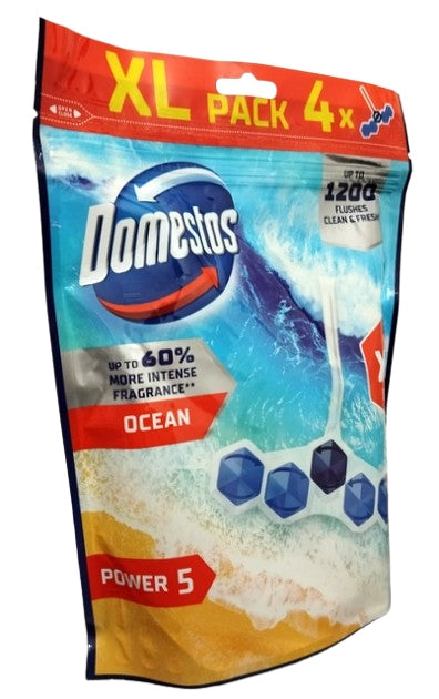 Domestos Power 5 tualetinio "WC" pakabukas "Full Power Ocean XL" 4x50g