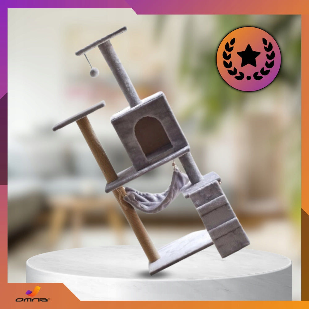 Katės draskyklė namelis didelis aukštas gultas didelei katei kopėtėlės stulpelis