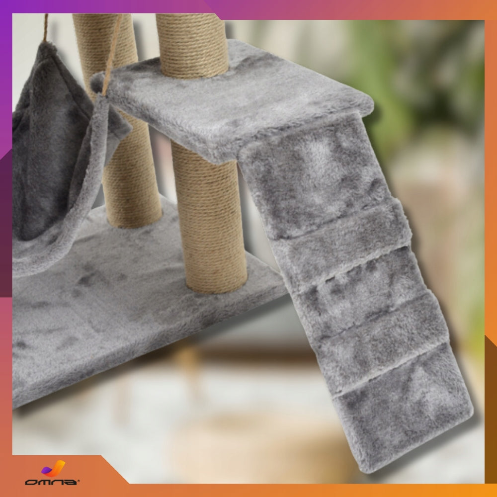 Katės draskyklė namelis didelis aukštas gultas didelei katei kopėtėlės stulpelis