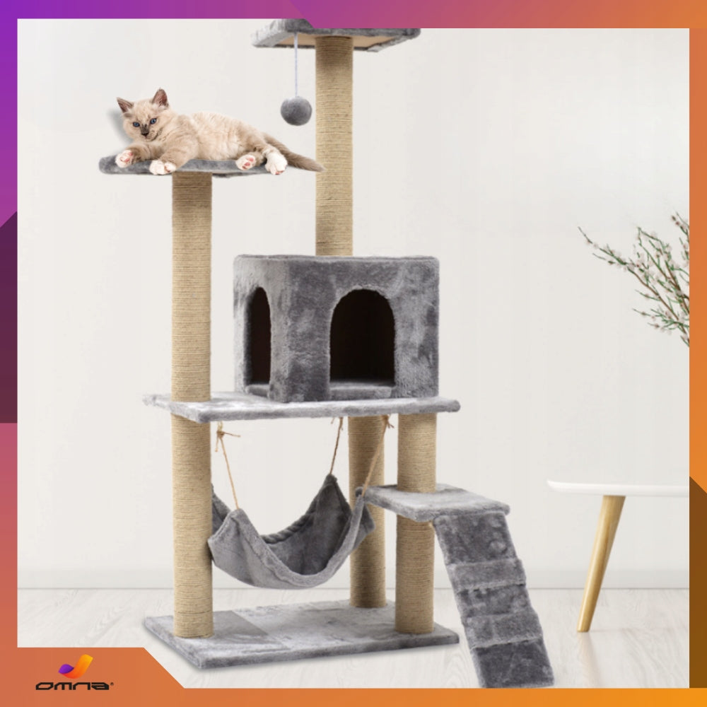 Katės draskyklė namelis didelis aukštas gultas didelei katei kopėtėlės stulpelis