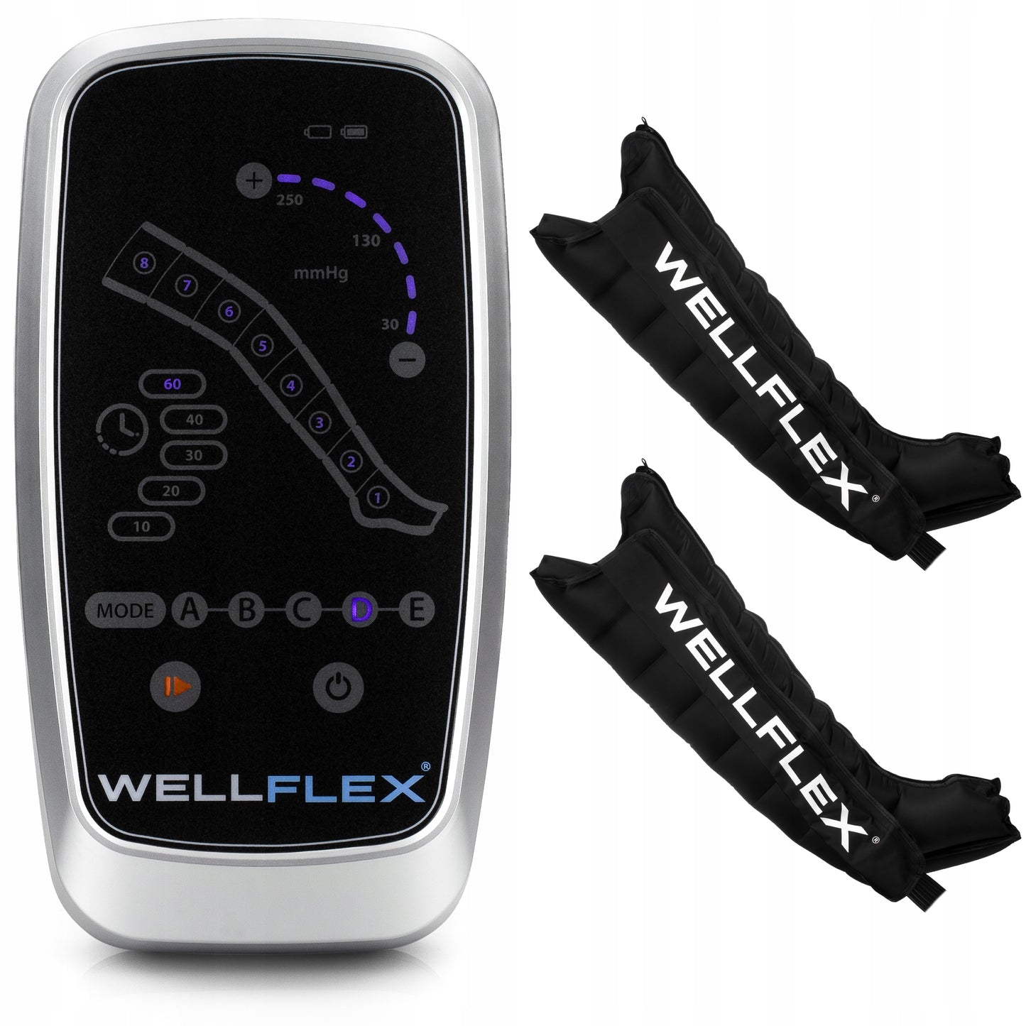 Presoterapijos limfinio drenažo kojų masažuoklis, rinkinys su 8 kamerų manžetėmis