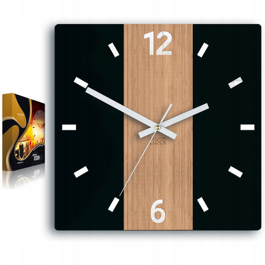 Medinis tylus sieninis laikrodis PRIMO Satin 3D, 30 cm