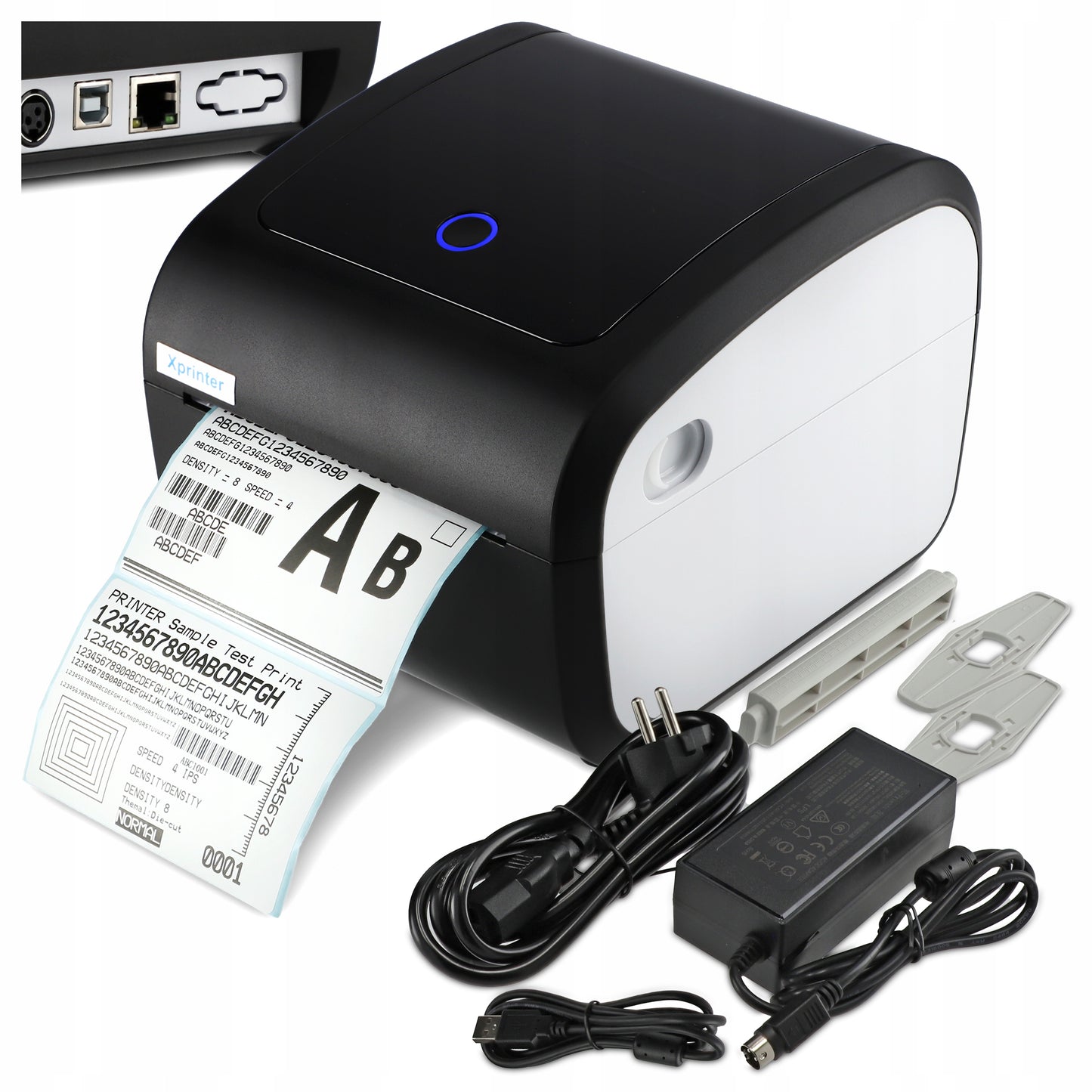 Etikečių spausdintuvas Terminis Kurjerių XPRINTER XP-423B USB + LAN DHL DPD