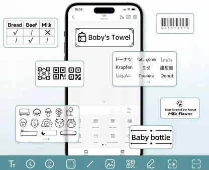 B1 Niimbot Bluetooth lipnių etikečių terminis spausdintuvas