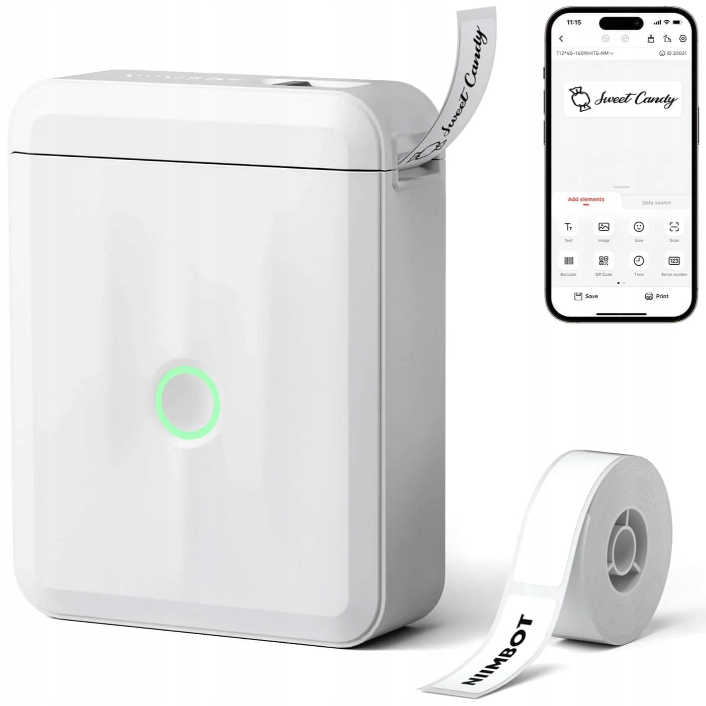 Terminis etikečių spausdintuvas lipnios juostos Niimbot D110 2024 D110_M