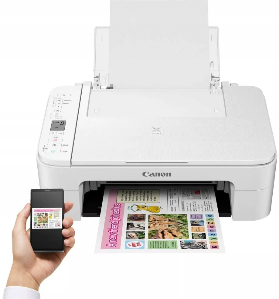 Spalvotas rašalinis daugiafunkcis spausdintuvas Canon PIXMA TS3351 + RAŠALINIAI DAŽAI