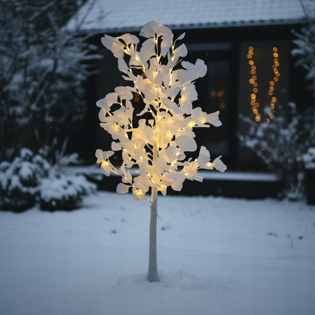 Kalėdinė dekoratyvinė eglutė LED BERŽAS 150 cm, šiltai baltos spalvos lemputės