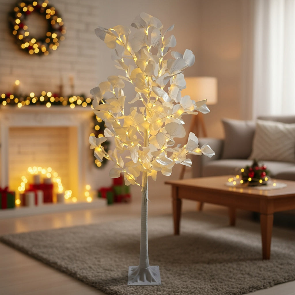 Kalėdinė dekoratyvinė eglutė LED BERŽAS 150 cm, šiltai baltos spalvos lemputės