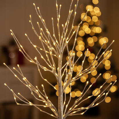 Kalėdinė dekoratyvinė eglutė LED BERŽAS 150 cm, šiltai baltos spalvos lemputės