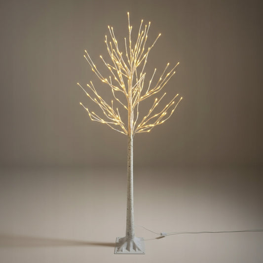 Kalėdinė dekoratyvinė eglutė LED BERŽAS 150 cm, šiltai baltos spalvos lemputės