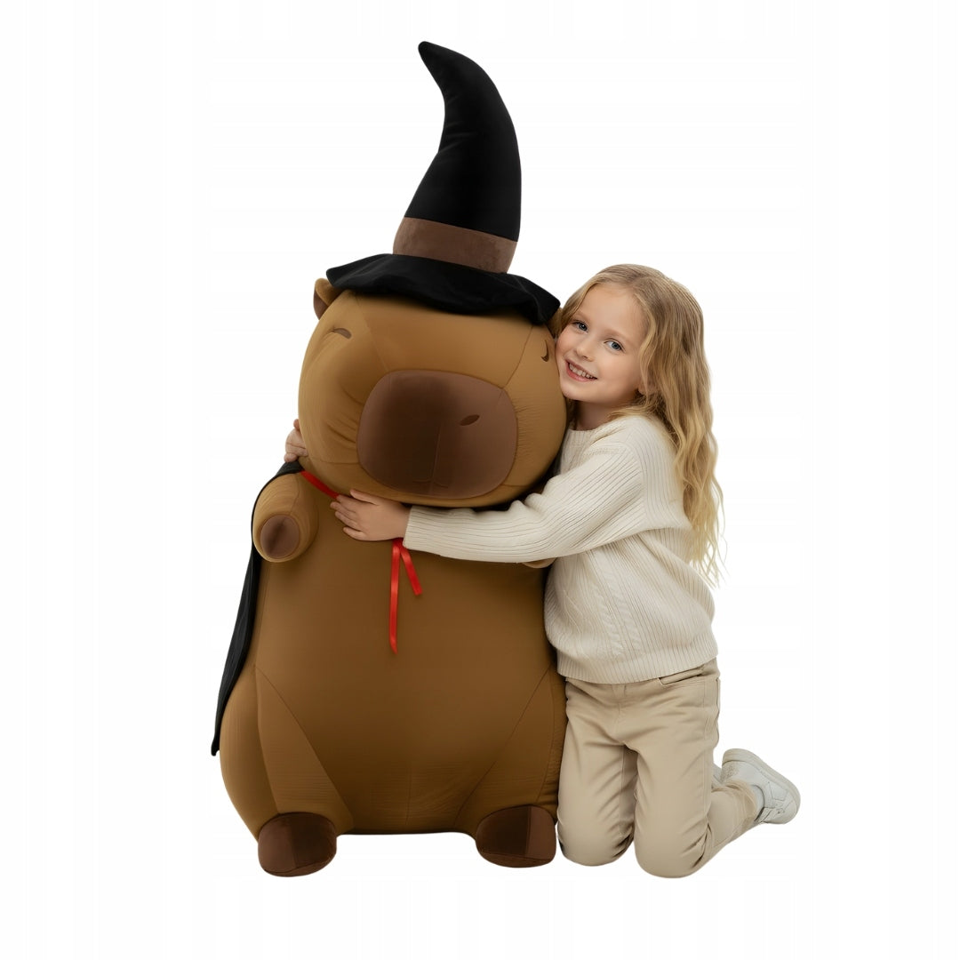 Didelė pliušinė pagalvė žaislas – Burtininkė Kapibara, 100cm