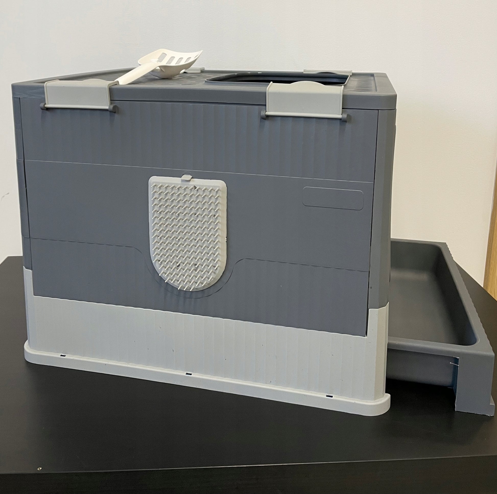 Didelis uždaras kačių kraiko dėžutė | su stalčiumi | su kastuvėliu | praktiška F097