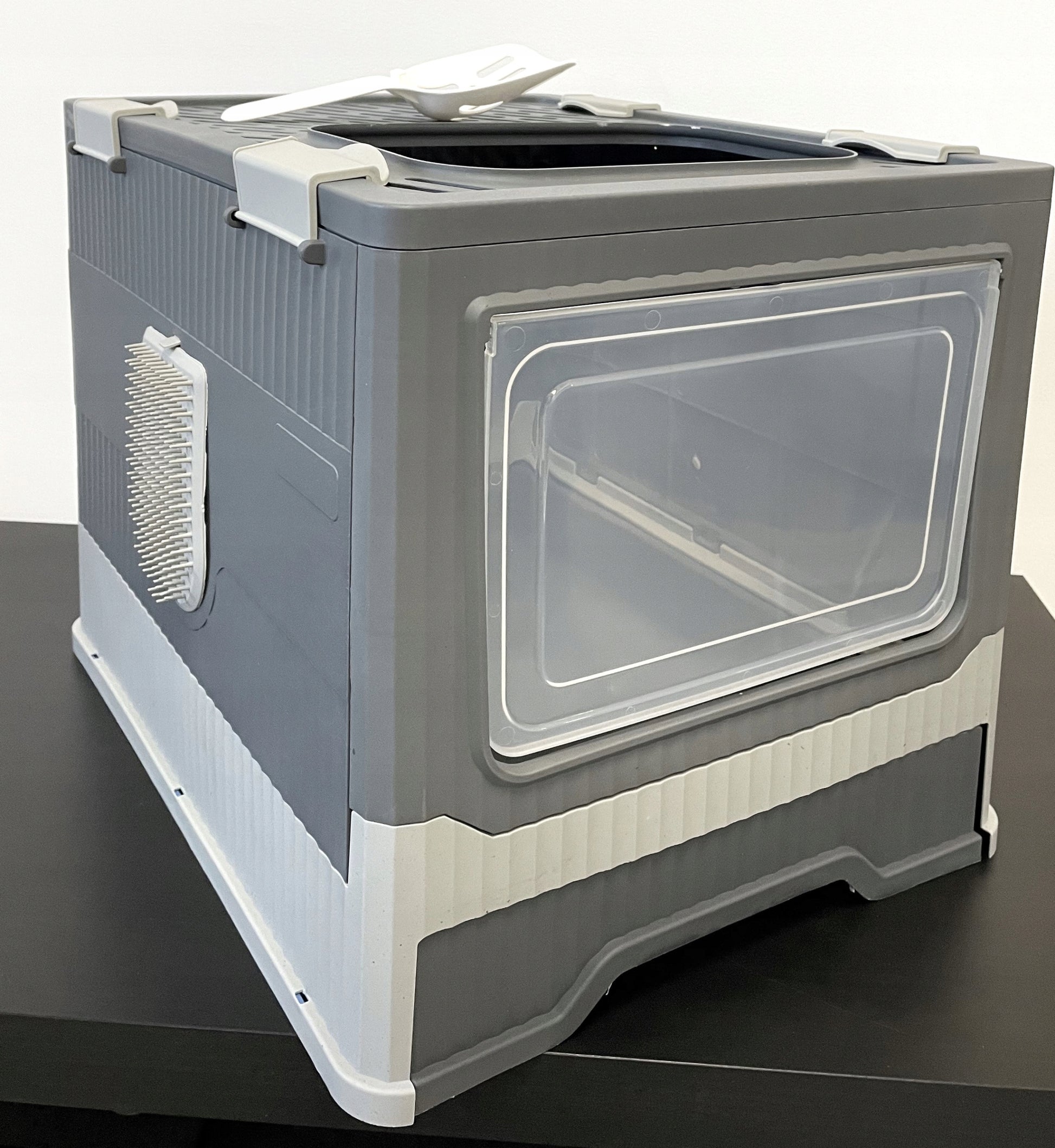 Didelis uždaras kačių kraiko dėžutė | su stalčiumi | su kastuvėliu | praktiška F097