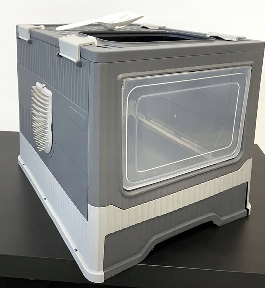 Didelis uždaras kačių kraiko dėžutė | su stalčiumi | su kastuvėliu | praktiška F097