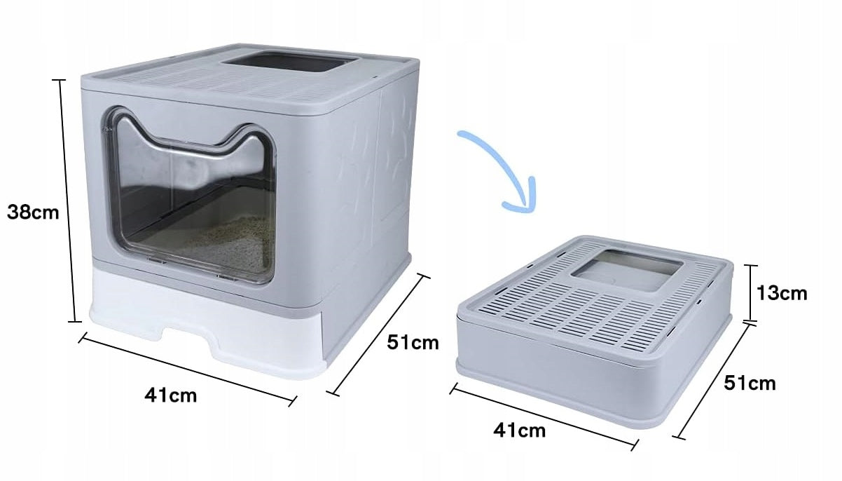 Didelė uždaroji kraiko dėžutė su stalčiumi + kastuvėlis (F055)