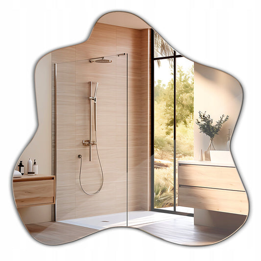 Didelis dizainerio netaisyklingas modernus organinis veidrodis dėmė 77x77