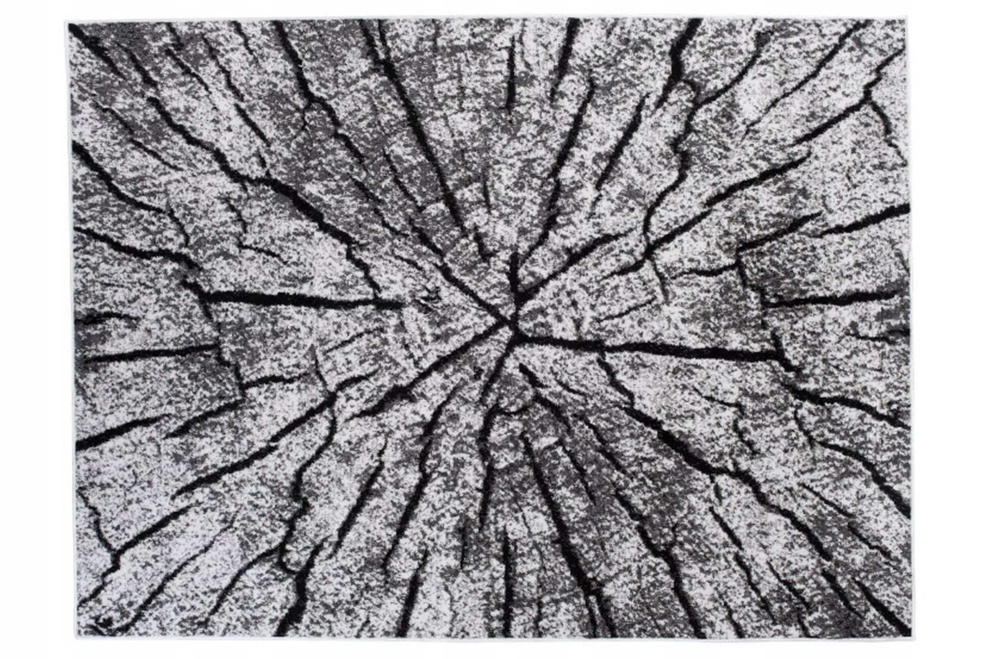 Kilimas 160x220 pilkas svetainei, medžio kamieno gamtos 3D efektas, loft, Deluxe Tree