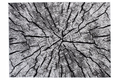 Kilimas 160x220 pilkas svetainei, medžio kamieno gamtos 3D efektas, loft, Deluxe Tree
