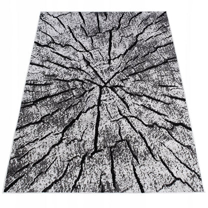 Kilimas 160x220 pilkas svetainei, medžio kamieno gamtos 3D efektas, loft, Deluxe Tree
